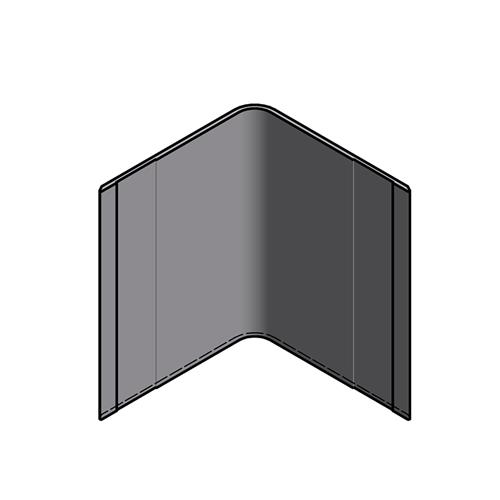Profil  rohový vnější 80x80/ R10, elox